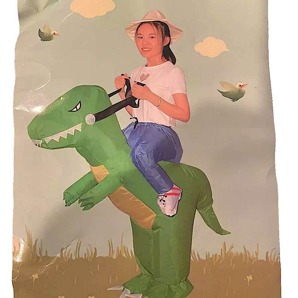 New Out Of Packing Inflatable Dinosaur Costume for Kids Funny Halloween Costumes